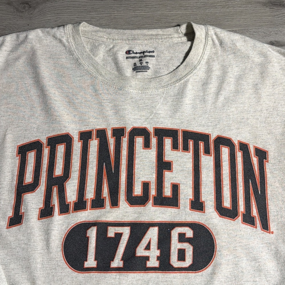 Champion Princeton 1746 Long Sleeve Tee Men's M‎ Gray